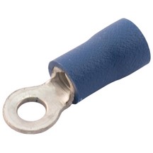 Ring Terminal Stud - Blue - 4.3mm Hole