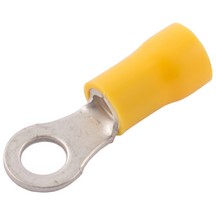 Ring Terminal Stud - Yellow - 5.3mm Hole