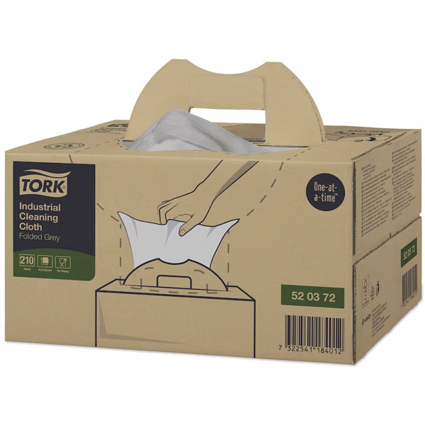 Tork Industrial Cleaning Cloth - 1 Ply - Box of 210