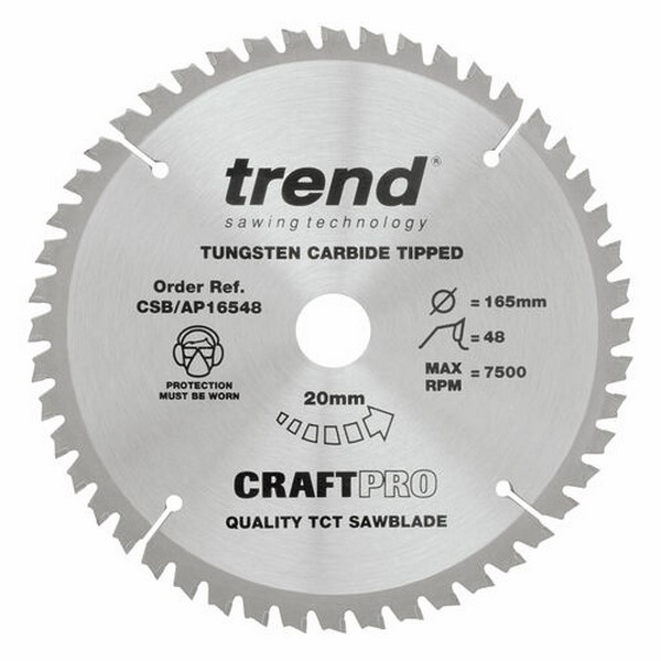 Trend CSB/AP16548 Circular Saw Blade - 165mm X 48T