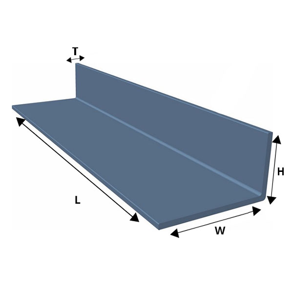 Mild Steel Unequal Angle Per Metre Grade 50 - 150mm (W) 75mm (H) 10mm (H) 16.99kg/m