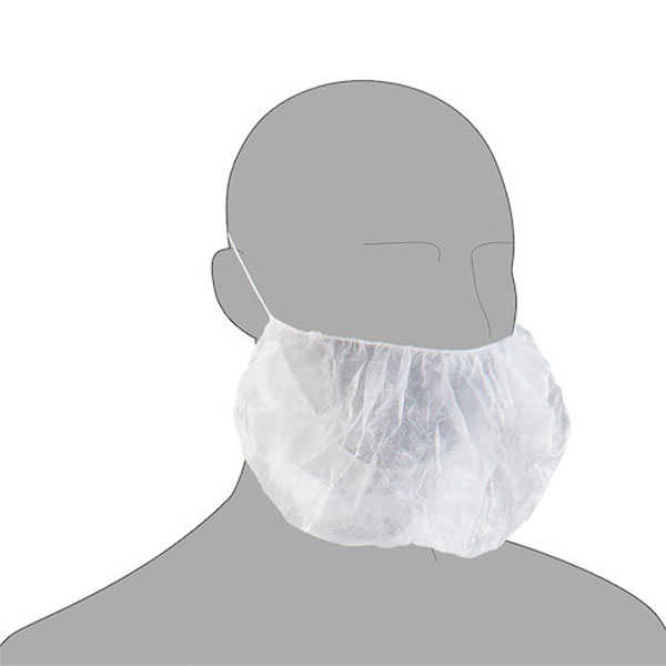 Polyco Shield Beard Masks - White - Pack of 100