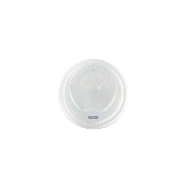White Domed Compostable Sip-Thru Lid - Pack of 1000 - For 8oz cup