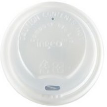 White Domed Compostable Sip-Thru Lid - Pack of 1000 - For 8oz cup