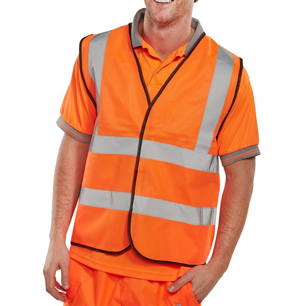 Yellow Hi-Vis Waistcoat - Logo - Small