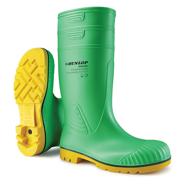 Dunlop Acifort Hazguard Safety Wellington - Green - 10