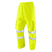 Leo EcoViz Instow Hi-Vis Cargo Overtrouser - Yellow - Small