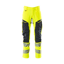 Mascot Accelerate Hi-Vis Stretch Trousers - Yellow - 32