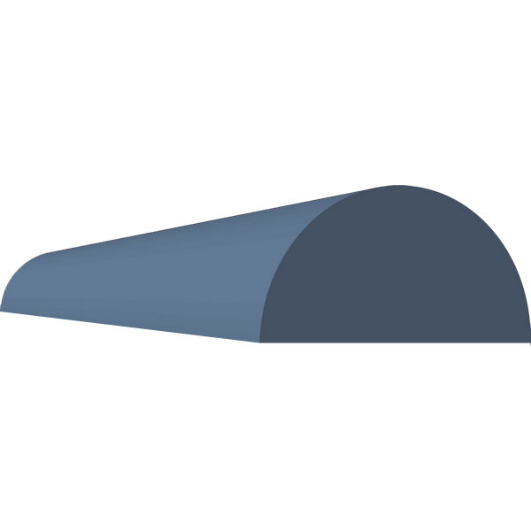 Mild Steel Convex Half Round Bar - 40mm