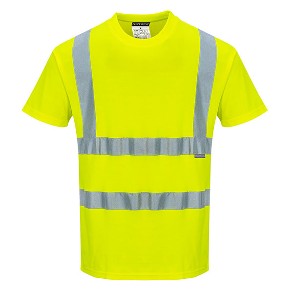 Portwest Hi-Vis Cotton Comfort T-Shirt - Yellow - Sellafield - S