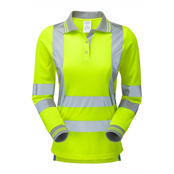 Pulsar Ladies Long Sleeve Polo Shirt - Yellow - HWRC Branded - Size 8