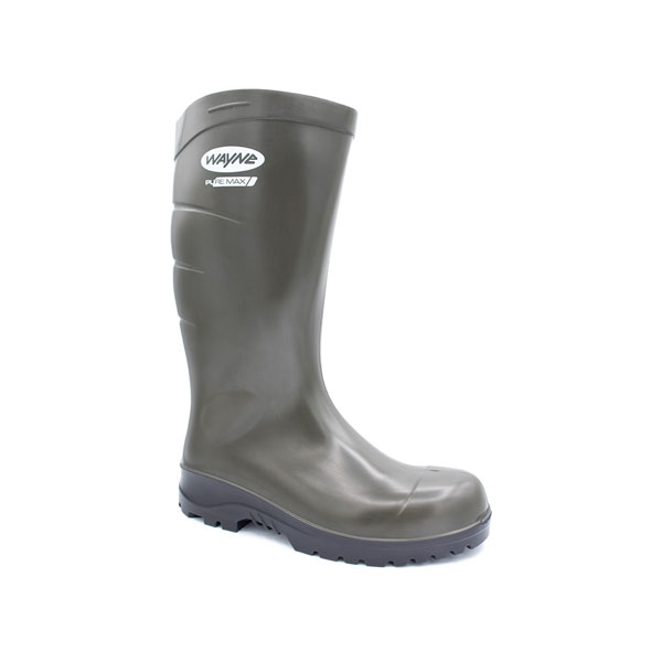 Wayne PU Safety Plus Wellingtons - Green - 6
