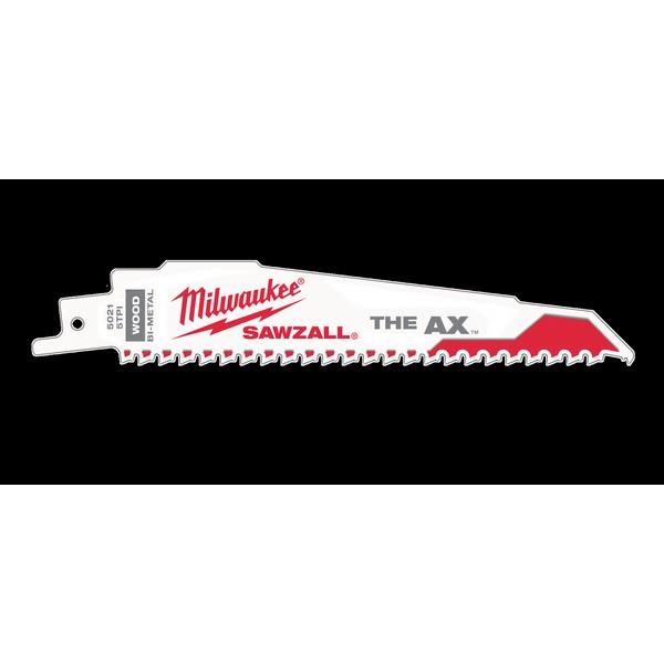 Milwaukee AX Demolition Sawzall Blade - Wood with Nails - 150mm - 5TPI