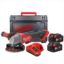 Milwaukee M18FSAGV115 Fuel Angle Grinder - 115mm - Kit: 2x 5Ah Batteries