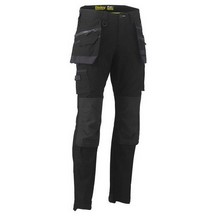 Bisley Flex & Move Stretch Utility Cargo Holster Trousers - Black - 32" Reg