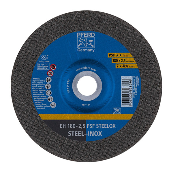 PFERD STEELOX Cutting Discs - EH PSF - 180mm - 2.5mm