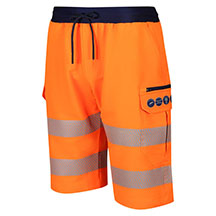 FGXeco Hi-Vis Stretch Cargo Shorts - Orange - Small