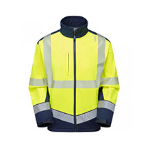Leo EcoViz Bowden Hi-Vis Softshell - Yellow  - Small