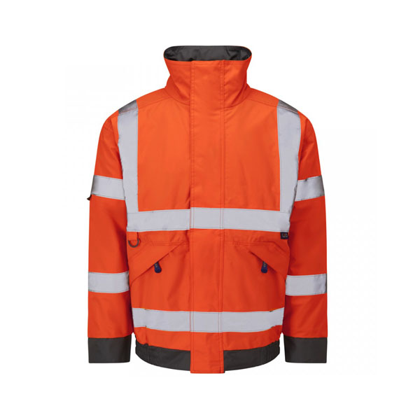 Leo EcoViz Chivenor Hi-Vis Bomber Jacket - Orange - Small