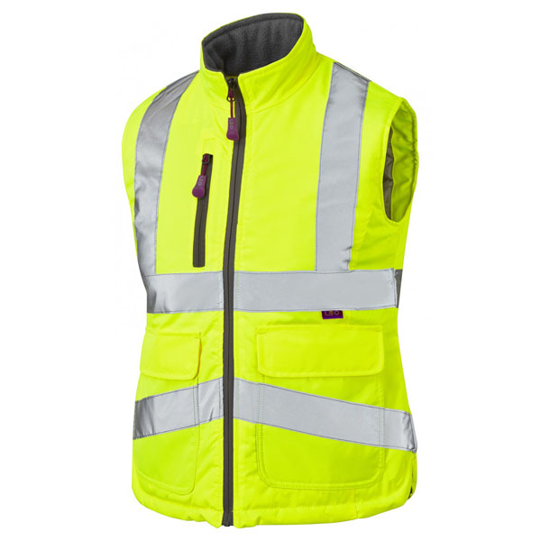 Womens Leo EcoVIz Sandymere Hi-Vis Bodywarmer - Yellow - X/Small