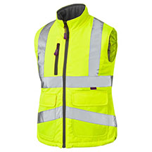 Womens Leo EcoVIz Sandymere Hi-Vis Bodywarmer - Yellow - X/Small