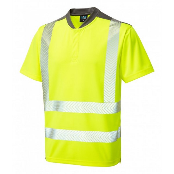 Leo EcoViz Putsborough Hi-Vis T-Shirt - Yellow - Small