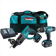 Makita DLX2025T 18V Combi & SDS+ Drill Twin Pack