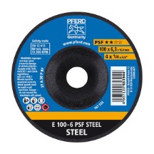 PFERD STEEL Grinding Wheels - E PSF - 100mm - 6.3mm