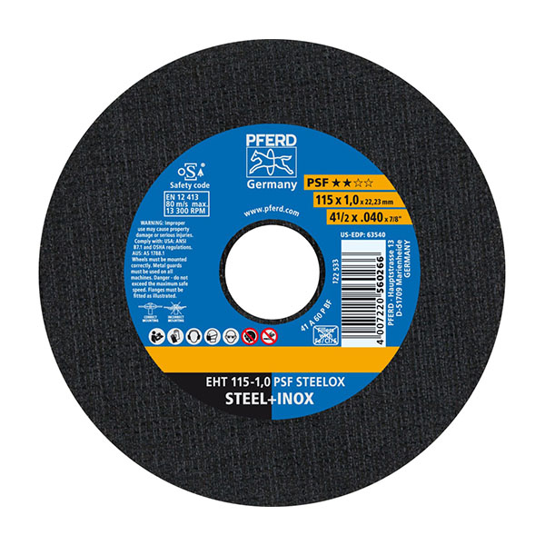PFERD STEELOX Cutting Discs - EHT PSF - 115mm - 1mm