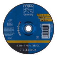 PFERD STEEL Grinding Wheels - E PSF - 230mm - 7.2mm