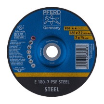 PFERD STEEL Grinding Wheels - E PSF - 180mm - 7.2mm