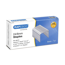 Rapid No.24 Standard Staples  - 6mm - 1/4'' - Box 5000