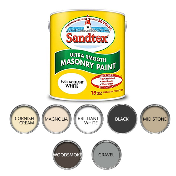 Sandtex Woodsmoke Smooth Masonry Paint 5L - Woodsmoke - 5L