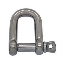 Stainless Steel Square End Dee Shackle - 10mm Body & 10mm pin