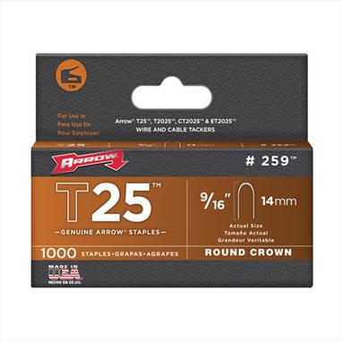Arrow T25 Staples - 11mm - 7/16'' - Box 5000