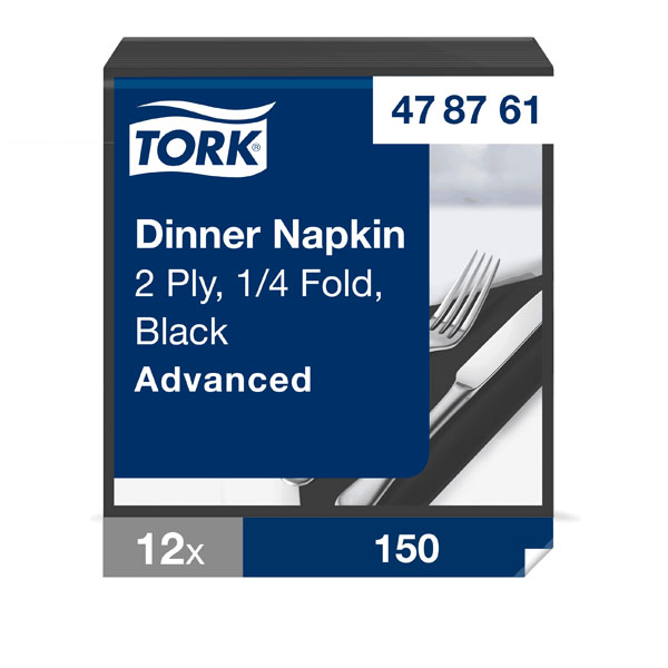 Tork Dinner Napkin - Black