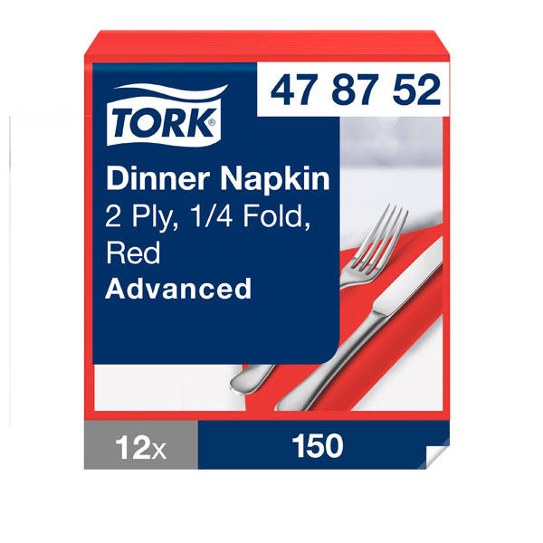 Tork Dinner Napkin - Red