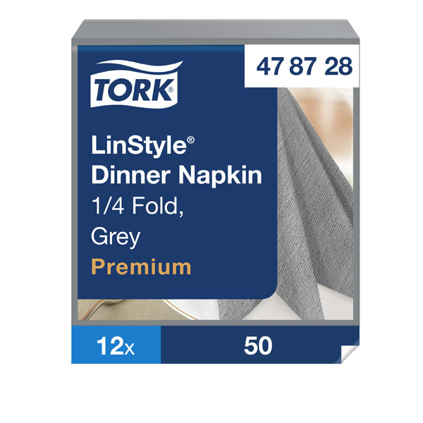 Tork LinStyle Dinner Napkin - Grey