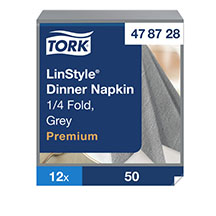 Tork LinStyle Dinner Napkin - Grey