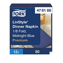Tork LinStyle Dinner Napkin - Midnight Blue - 8 Fold