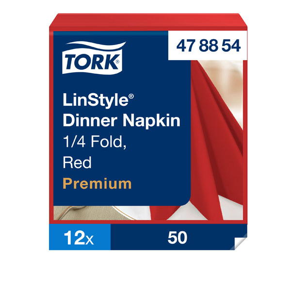 Tork LinStyle Dinner Napkin - Red