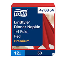 Tork LinStyle Dinner Napkin - Red