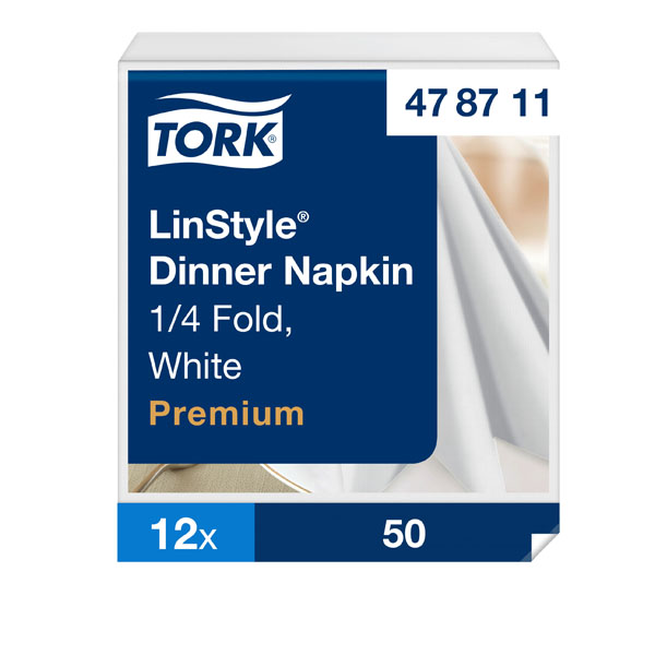 Tork LinStyle Dinner Napkin - White