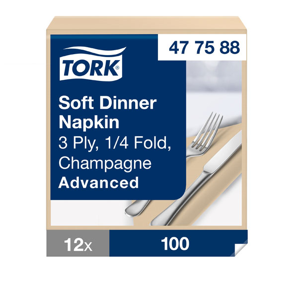 Tork Soft Dinner Napkin - Champagne