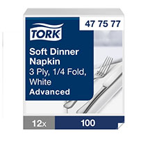 Tork Soft Dinner Napkin - White