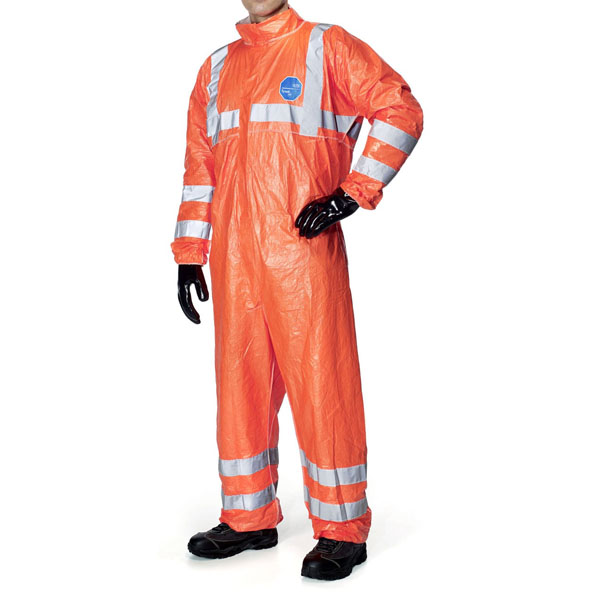 Tyvek 500 Disposable Hivis Coveralls - Orange