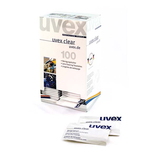 Uvex Lens Cleaning Towelettes - Box of 100