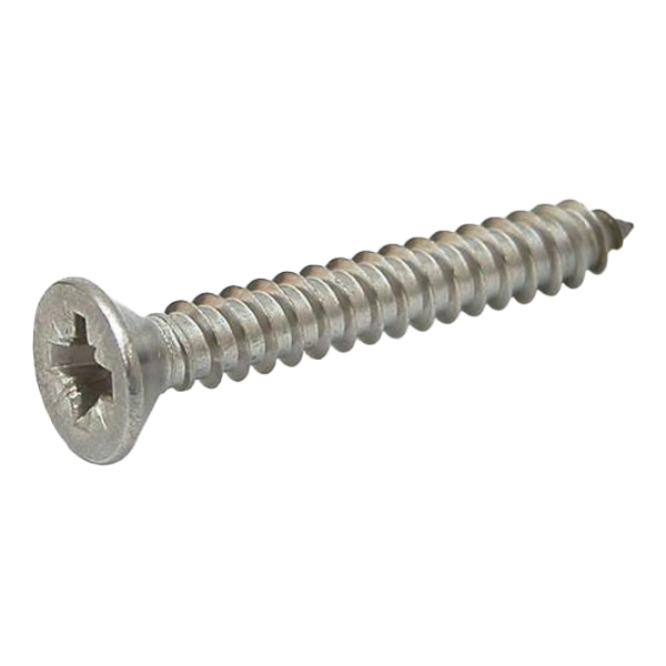 Stainless Steel Self Tapping Screw - Countersunk Pozi - 4G - 1/2" - A2