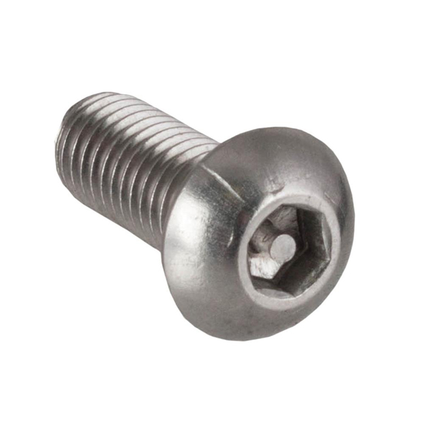 Stainless Steel Button Screw - Hex Pin Security - M6 - 16mm - A2