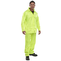 Beeswift Nylon Weatherproof Suit - Yellow - Medium